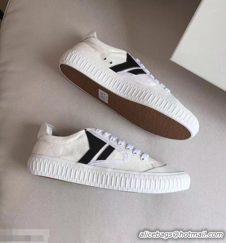 Wholesale Celine Canvas Plimsole Lace Up Sneakers C72426 Black/White