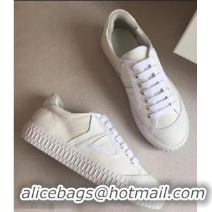 Top Discount Celine Canvas Plimsole Lace Up Sneakers C72426 White