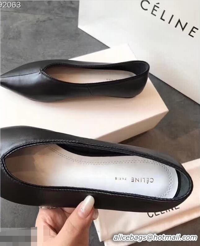 Best Low Price Celine Soft V Neck Slipper Flat C80301 Black