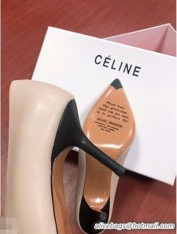 Buy Cheap Celine Heel 7.5cm Leather Pointed-Toe Pumps C22509 Nude 2019