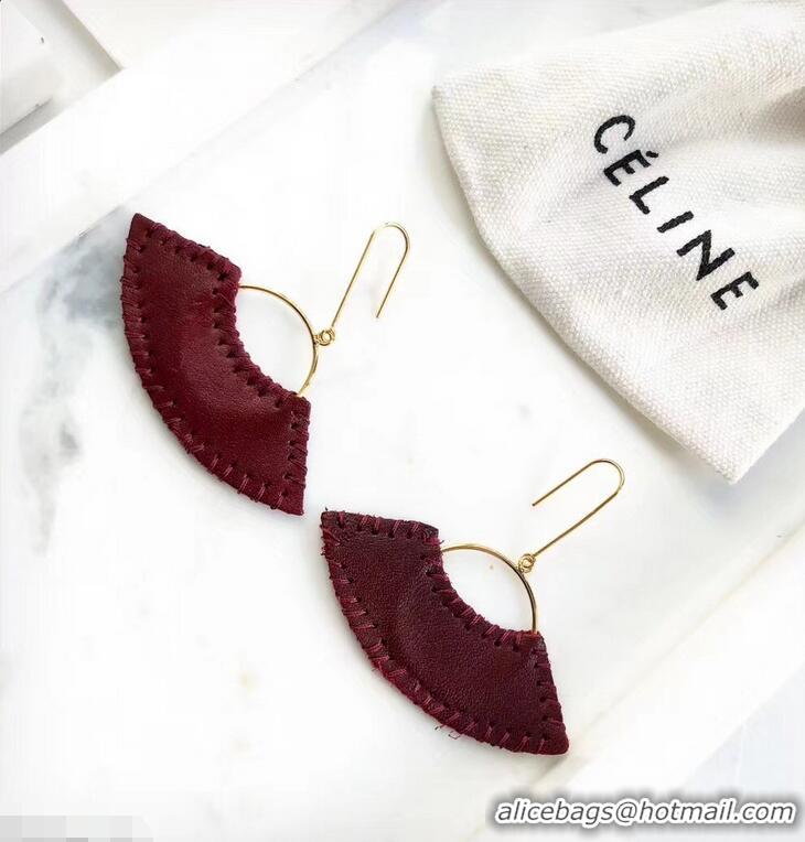 Best Discount Celine Earrings C12012 Burgundy