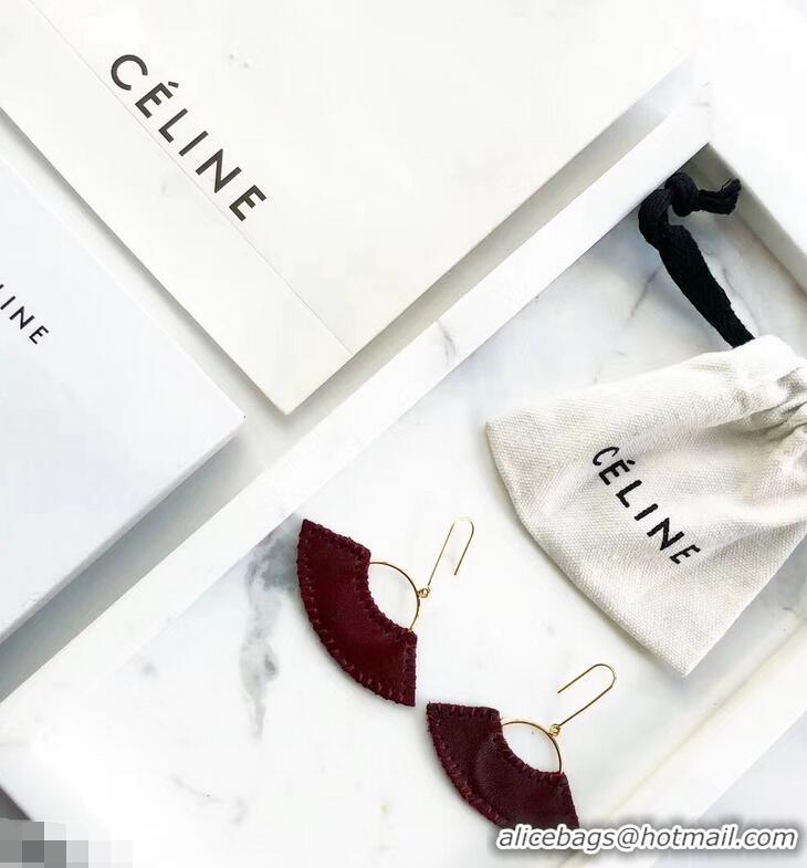 Best Discount Celine Earrings C12012 Burgundy