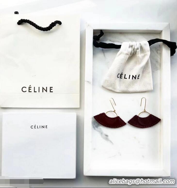 Best Discount Celine Earrings C12012 Burgundy