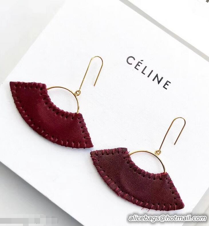 Best Discount Celine Earrings C12012 Burgundy