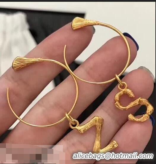 New Style Discount Celine Letter Earrings C63008 Gold