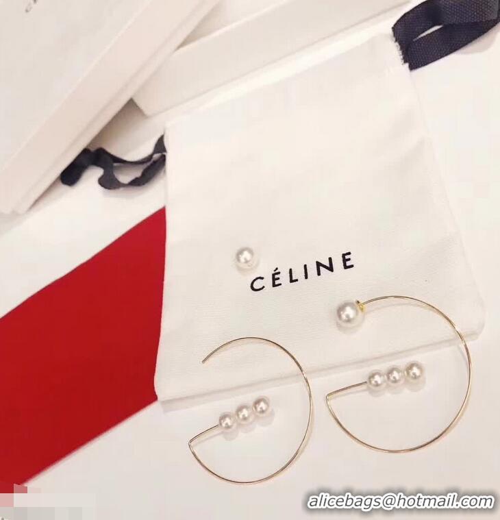 Stylish Low Cost Celine G Pearl Earrings C72301