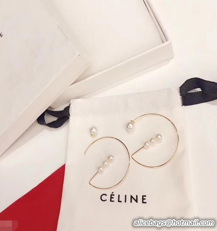 Stylish Low Cost Celine G Pearl Earrings C72301