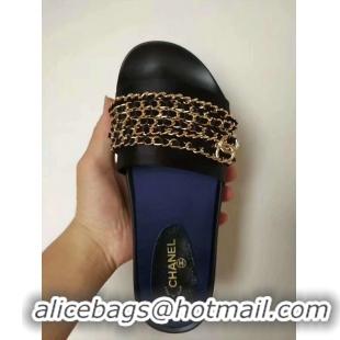 Wholesale Chanel Slipper Sandals G95308 Black