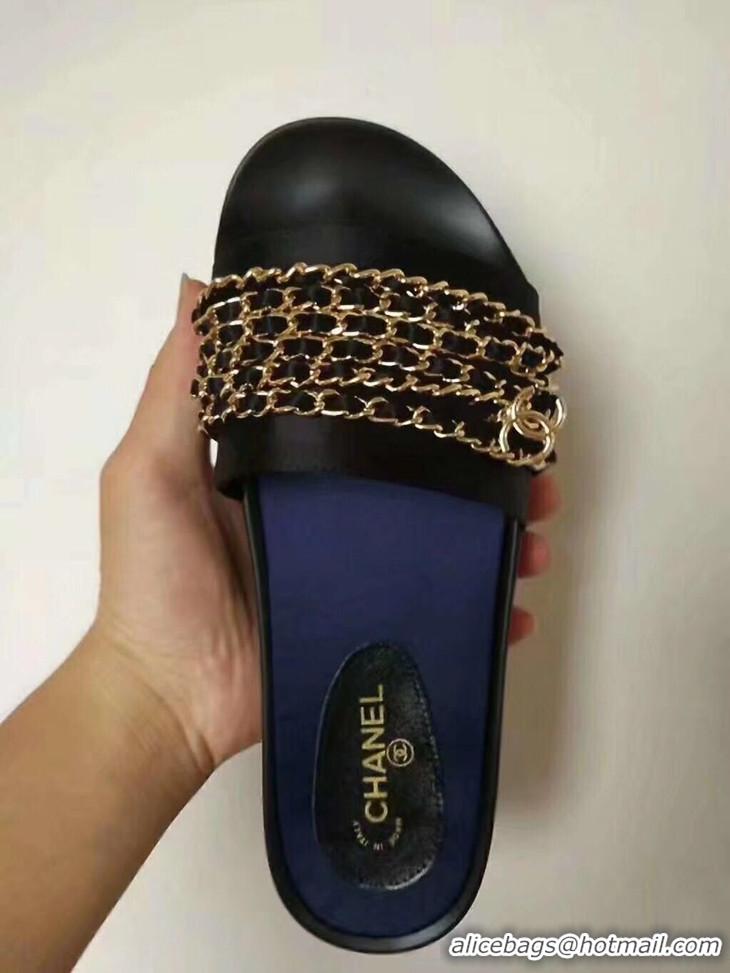 Wholesale Chanel Slipper Sandals G95308 Black