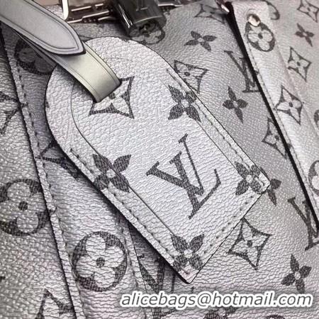 Top Quality Louis Vuitton Monogram Macassar Canvas Keepall 45CM Strap M43817 Silver