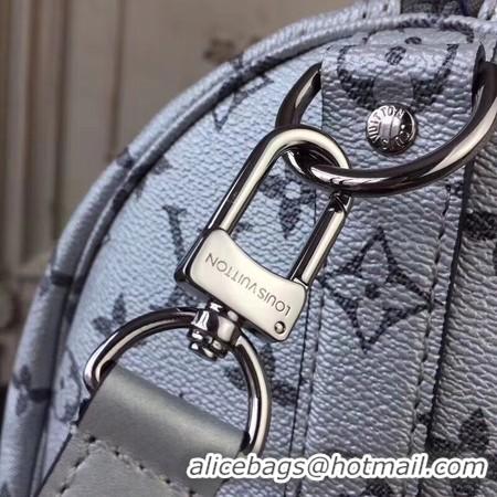 Top Quality Louis Vuitton Monogram Macassar Canvas Keepall 45CM Strap M43817 Silver