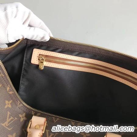 Wholesale Louis Vuitton Monogram Macassar Canvas Keepall 50 Strap M43817 Blue & Brown