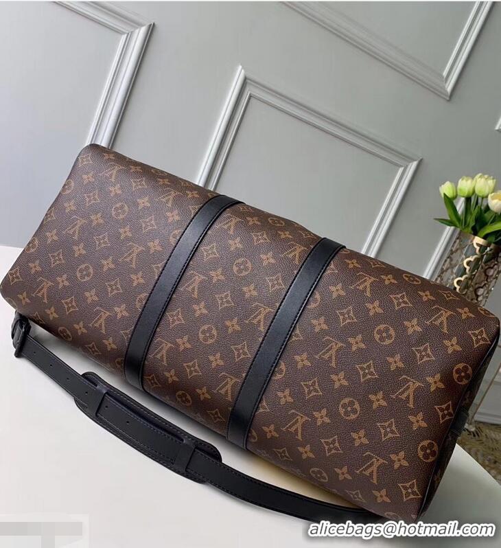 High Quality Louis Vuitton Monogram Canvas Chalk Keepall Bandouliere 50 Bag M44642 Marron 2019