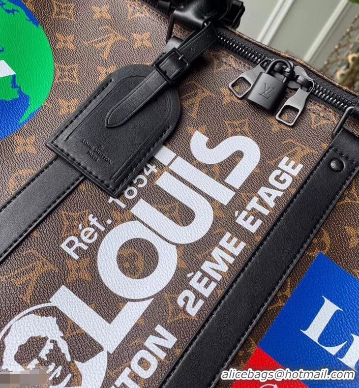 High Quality Louis Vuitton Monogram Canvas Chalk Keepall Bandouliere 50 Bag M44642 Marron 2019