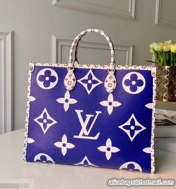 Newly Launched Louis Vuitton Monogram Canvas Onthego Tote Bag 51432 Blue 2019