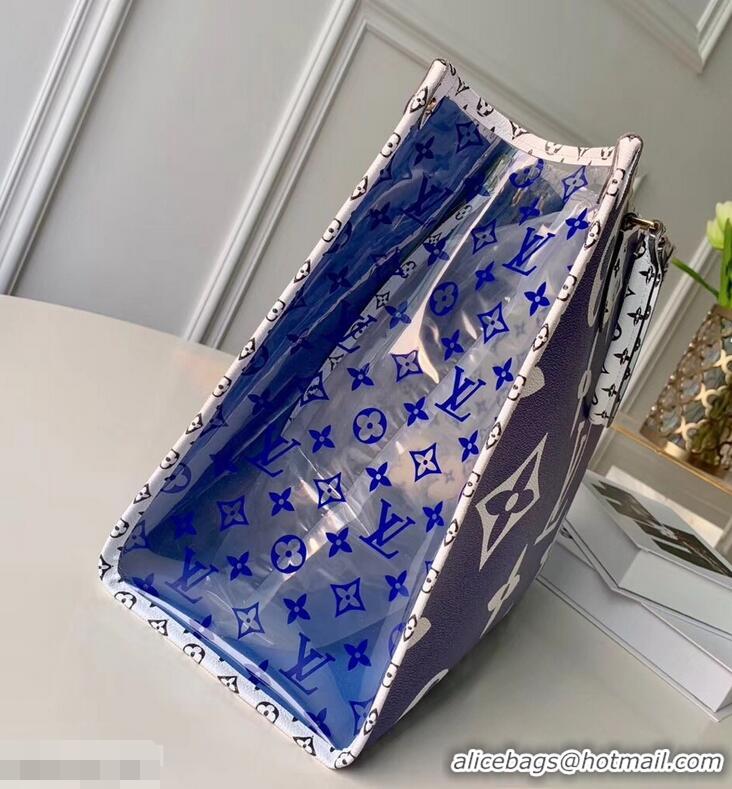 Newly Launched Louis Vuitton Monogram Canvas Onthego Tote Bag 51432 Blue 2019