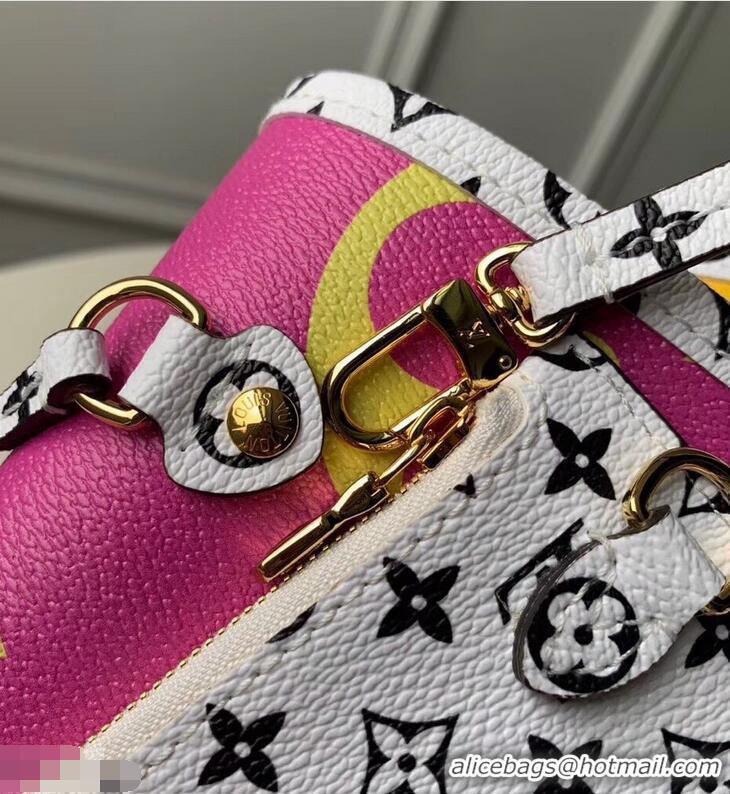 New Design Louis Vuitton Monogram Canvas Neverfull MM Tote Bag M44588 Pink/Lilac 2019