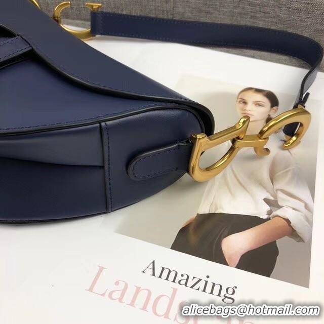 Pretty Style Dior SADDLE BAG CALFSKIN M0447 Dark Blue