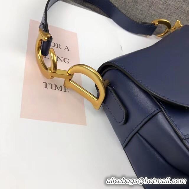 Pretty Style Dior SADDLE BAG CALFSKIN M0447 Dark Blue