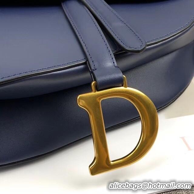 Pretty Style Dior SADDLE BAG CALFSKIN M0447 Dark Blue