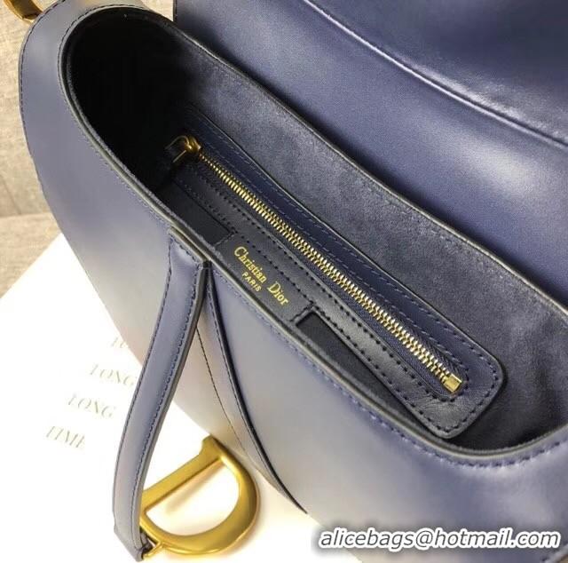 Pretty Style Dior SADDLE BAG CALFSKIN M0447 Dark Blue