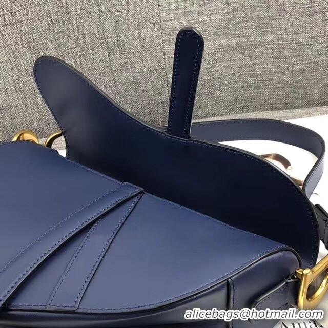 Pretty Style Dior SADDLE BAG CALFSKIN M0447 Dark Blue