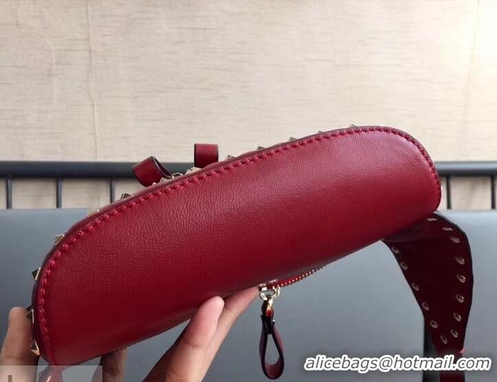 Pretty Style Valentino Rockstud Spike Belt Bag 0046L Red