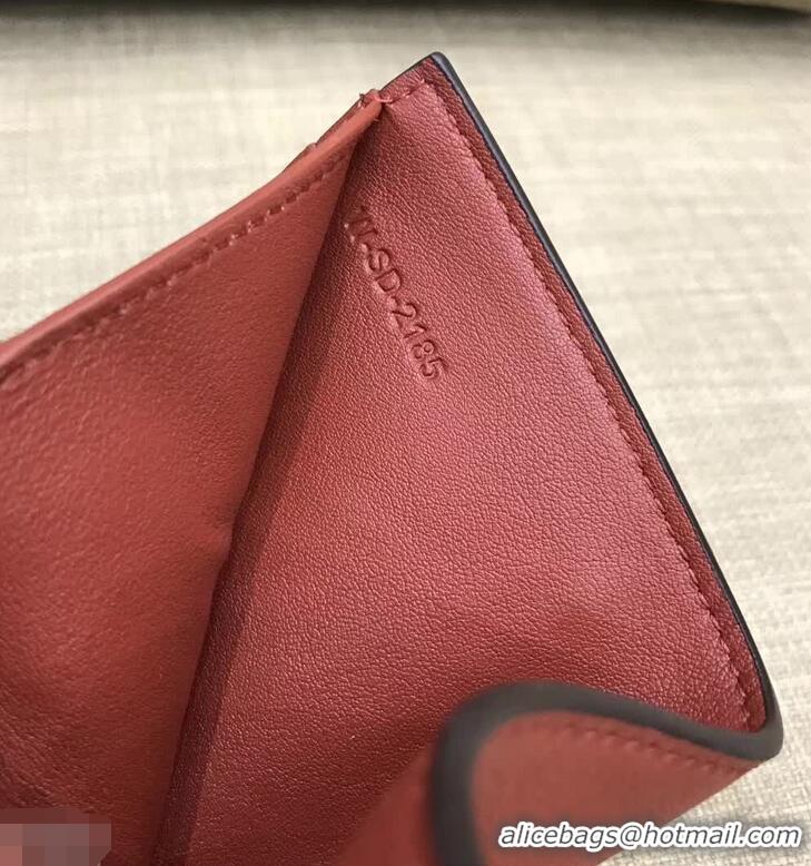 Famous Faux Celine Pocket Medium Flap Wallet 103783 Red