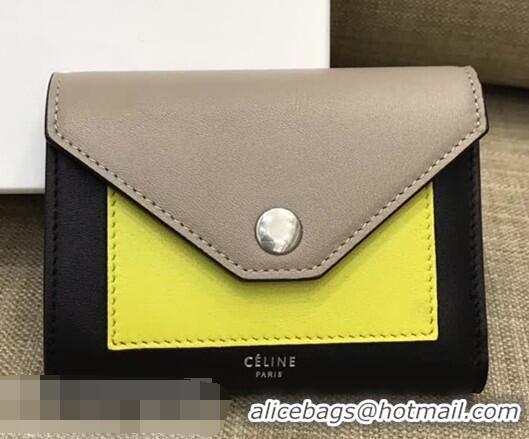 Imitation Charming Celine Pocket Medium Flap Wallet 103783 Grey​