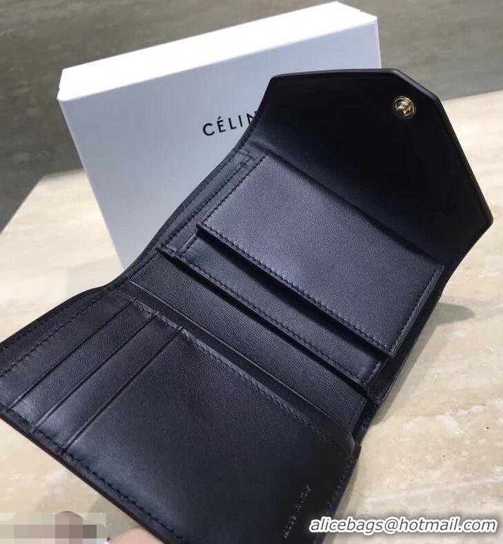 Trendy Design Celine Pocket Medium Flap Wallet 103783 Blue