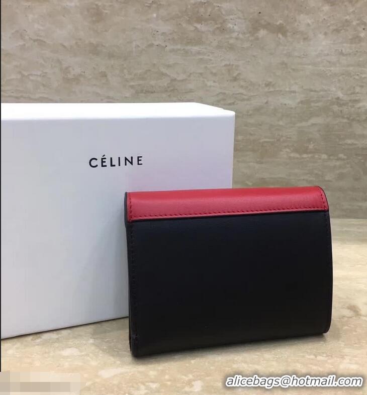 Good Product Celine Pocket Medium Flap Wallet 103783 Red/Grey