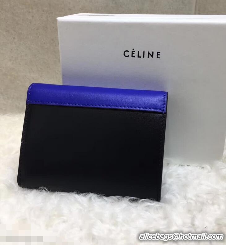 Discount Celine Pocket Medium Flap Wallet 103783 Navy Blue