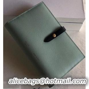 Low Price Celine Bicolour Large Strap Multifunction Wallet 952101 Pale Green/Navy Blue