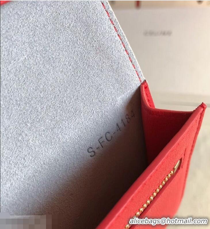 Duplicate Celine Bicolour Large Strap Multifunction Wallet 952101 Baby Blue/Red