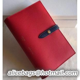 Shop Celine Bicolour Large Strap Multifunction Wallet 952101 Red/Navy Blue