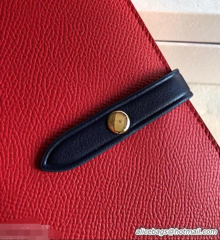 Shop Celine Bicolour Large Strap Multifunction Wallet 952101 Red/Navy Blue