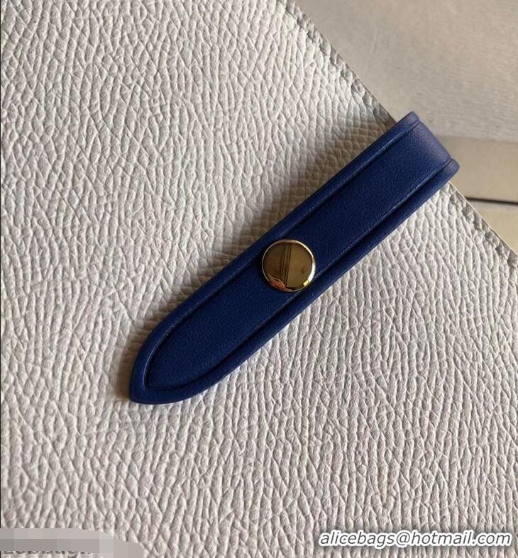 Reproduction Celine Bicolour Large Strap Multifunction Wallet 952101 White/Blue