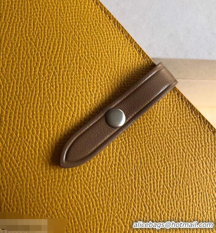 Chic Celine Bicolour Large Strap Multifunction Wallet 952101 Yellow/Brown