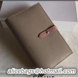 Cheapest Celine Bicolour Large Strap Multifunction Wallet 952101 Camel/Pink​