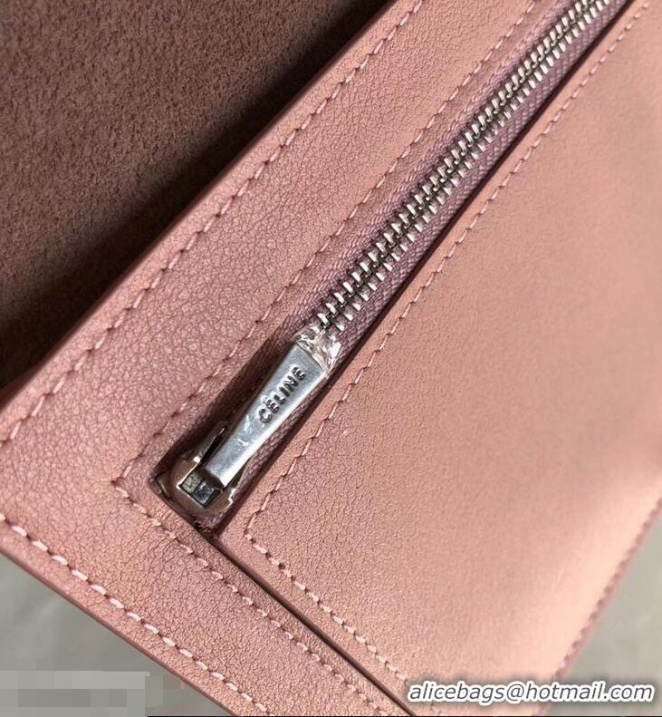 Cheapest Celine Bicolour Large Strap Multifunction Wallet 952101 Camel/Pink​