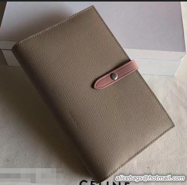 Cheapest Celine Bicolour Large Strap Multifunction Wallet 952101 Camel/Pink​