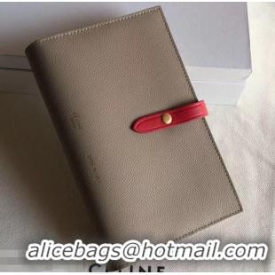 Imitation Celine Bicolour Large Strap Multifunction Wallet 952101 Camel/Red