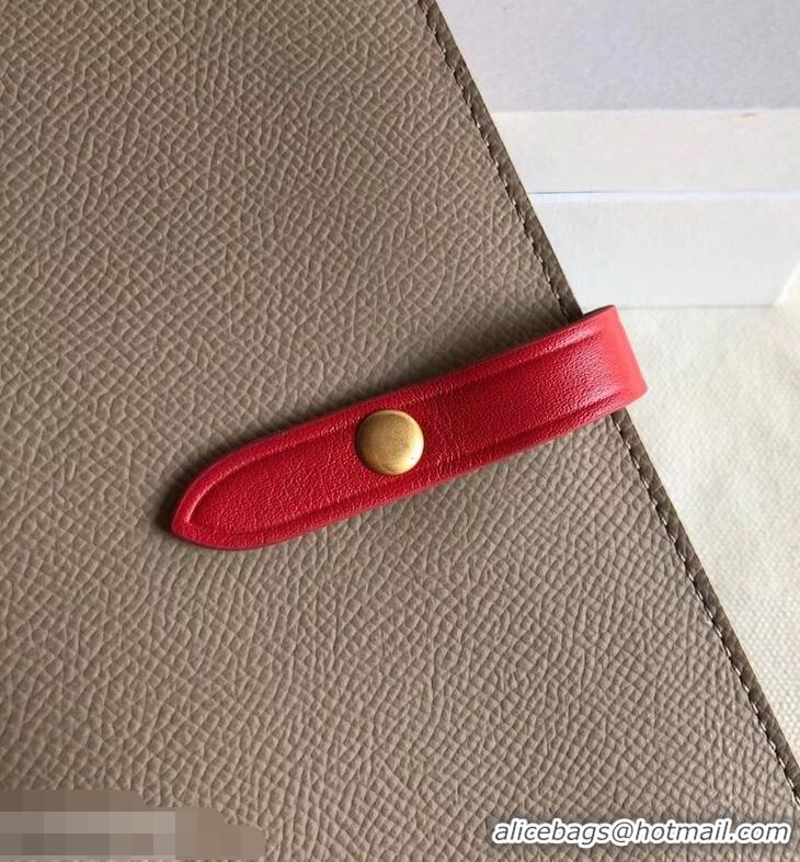 Imitation Celine Bicolour Large Strap Multifunction Wallet 952101 Camel/Red