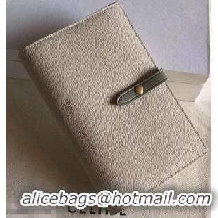 Discount Celine Bicolour Large Strap Multifunction Wallet 952101 Creamy/Army Green