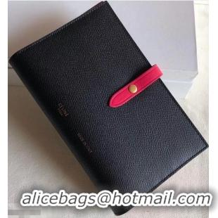 Pretty Style Celine Bicolour Large Strap Multifunction Wallet 952101 Black/Red