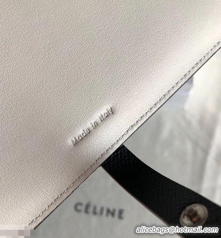 Low Cost Celine Bicolour Large Strap Multifunction Wallet 952101 Black/White