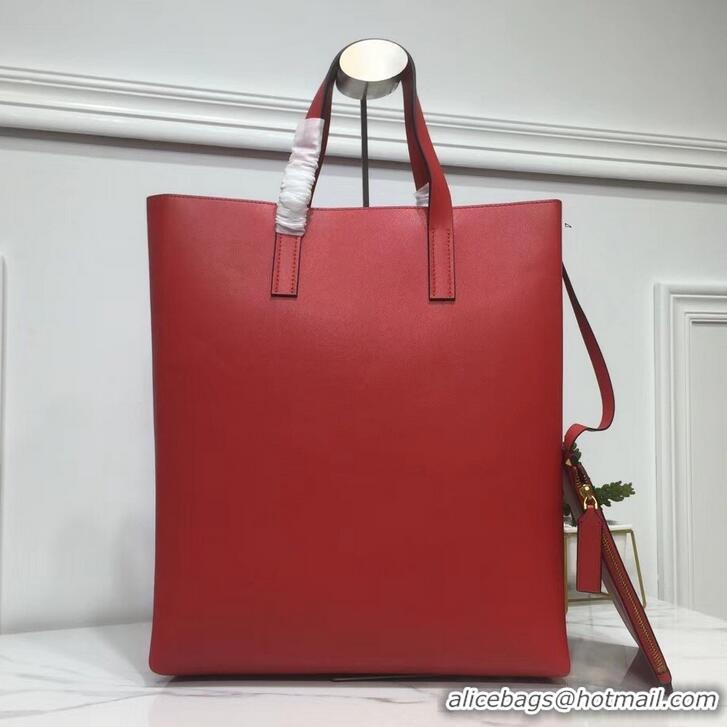 Unique Grade Valentino N/S Long VRing Shopping Tote Bag 720050 Red