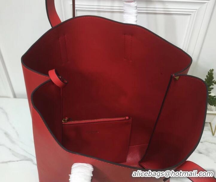 Unique Grade Valentino N/S Long VRing Shopping Tote Bag 720050 Red