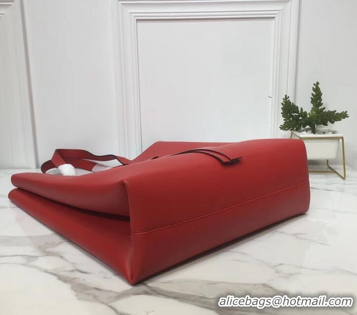 Unique Grade Valentino N/S Long VRing Shopping Tote Bag 720050 Red