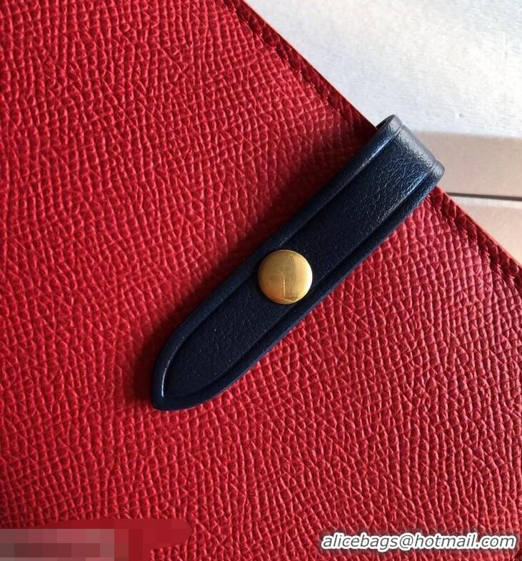 Discount Celine Bicolour Medium Strap Multifunction Wallet 952102 Red/Navy Blue